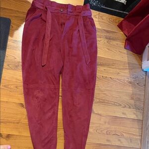Free People Burgundy Women's Trousers